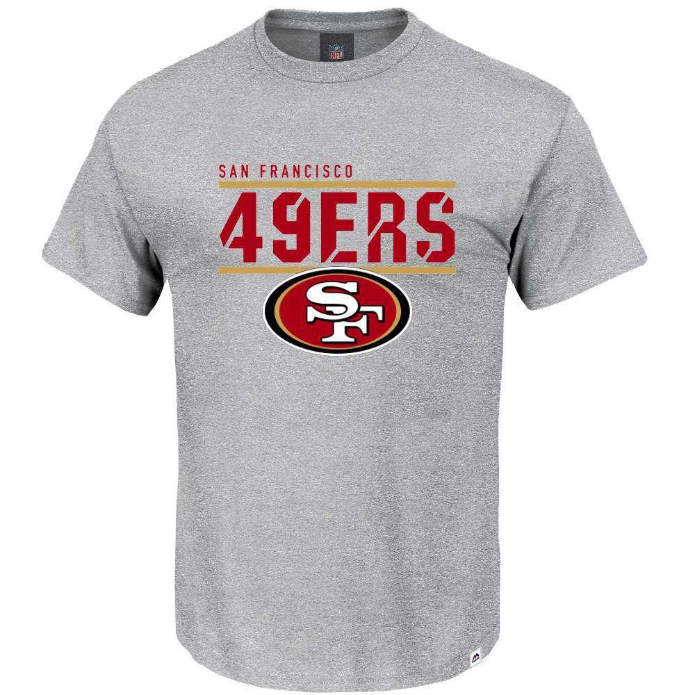 Majestic Athletic T-Shirts San Francisco 49ers Majestic NFL Team Flex T-Shirt - Grey Marle