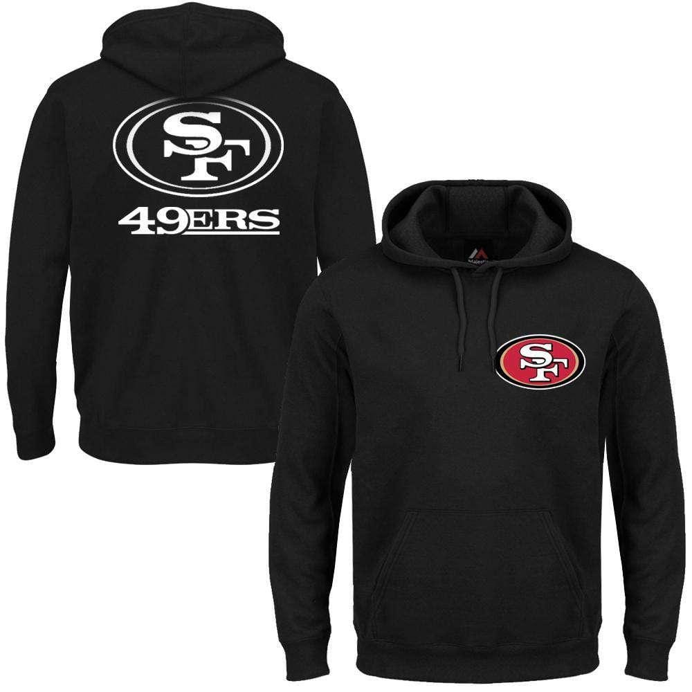 Majestic Athletic Jumpers San Francisco 49ers Majestic NFL Team Tackert Hoodie Jumper - Black