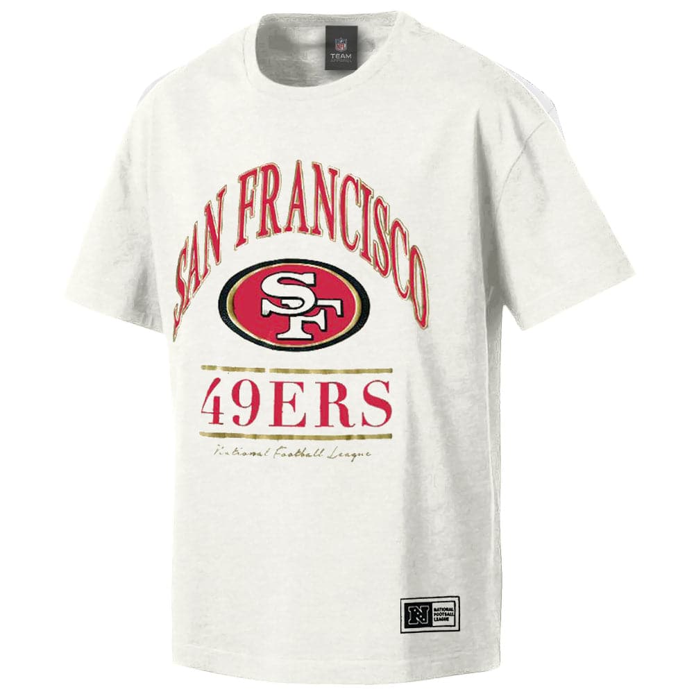 Majestic Athletic T-Shirts San Francisco 49ers Majestic NFL Vintage Arch Oversized T-Shirt - Vintage White