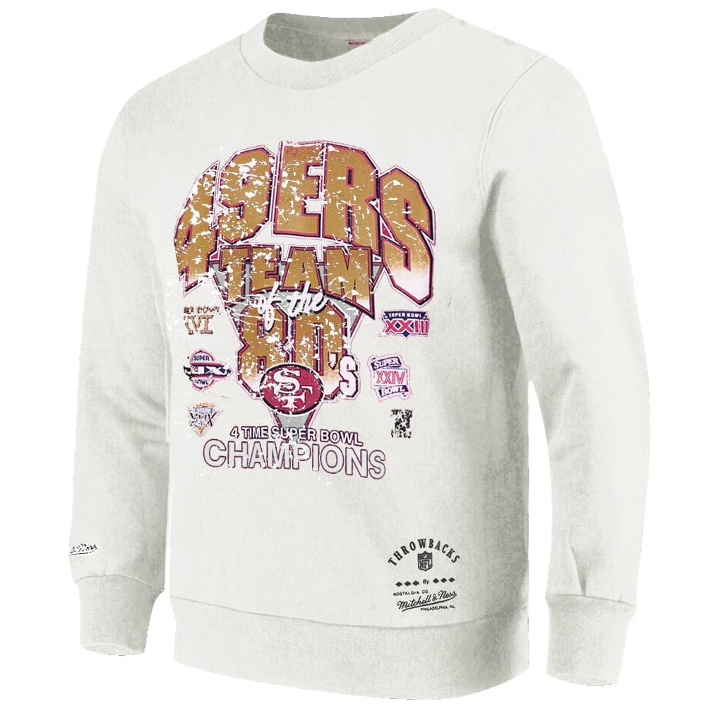 Mitchell And Ness Jumpers San Francisco 49ers Mitchell & Ness NFL 80's Champs Vintage Crew Jumper - Vintage White