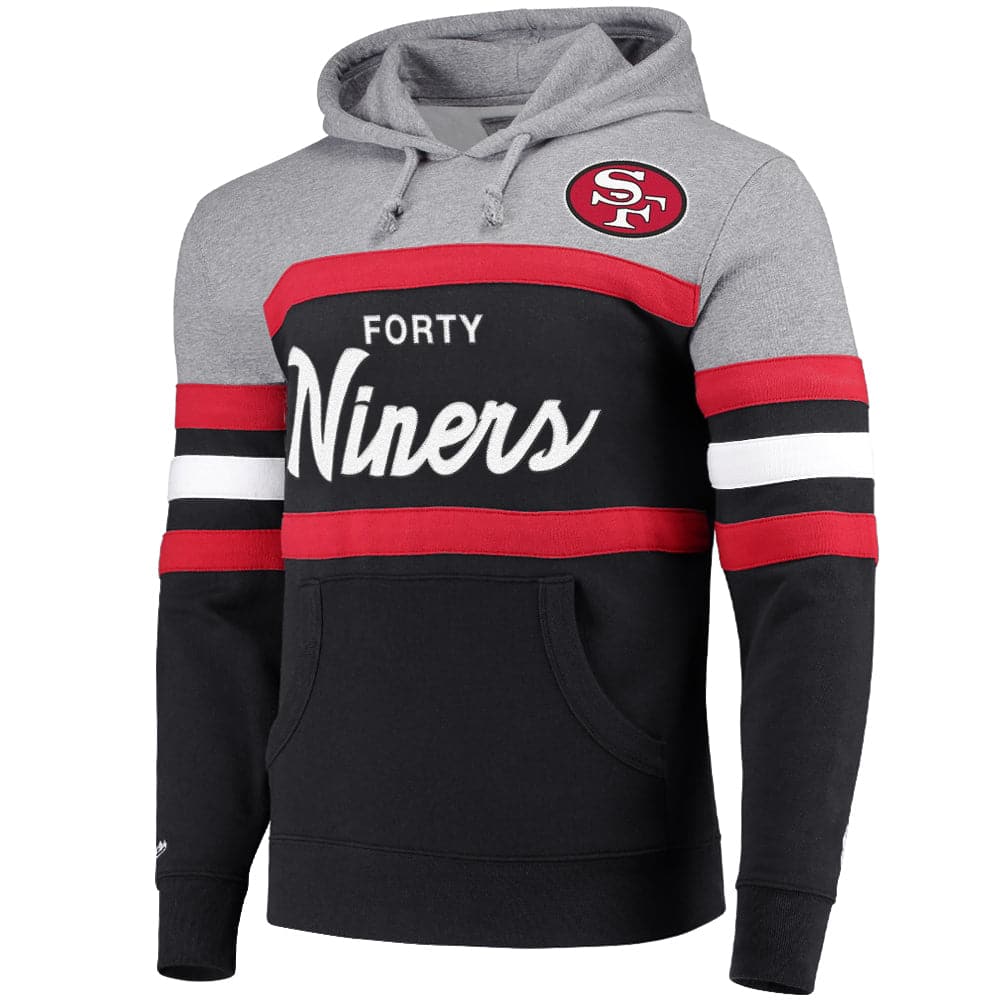 Mitchell And Ness Jumpers San Francisco 49ers Mitchell & Ness NFL Head Coach Premium Hoodie Jumper - Black