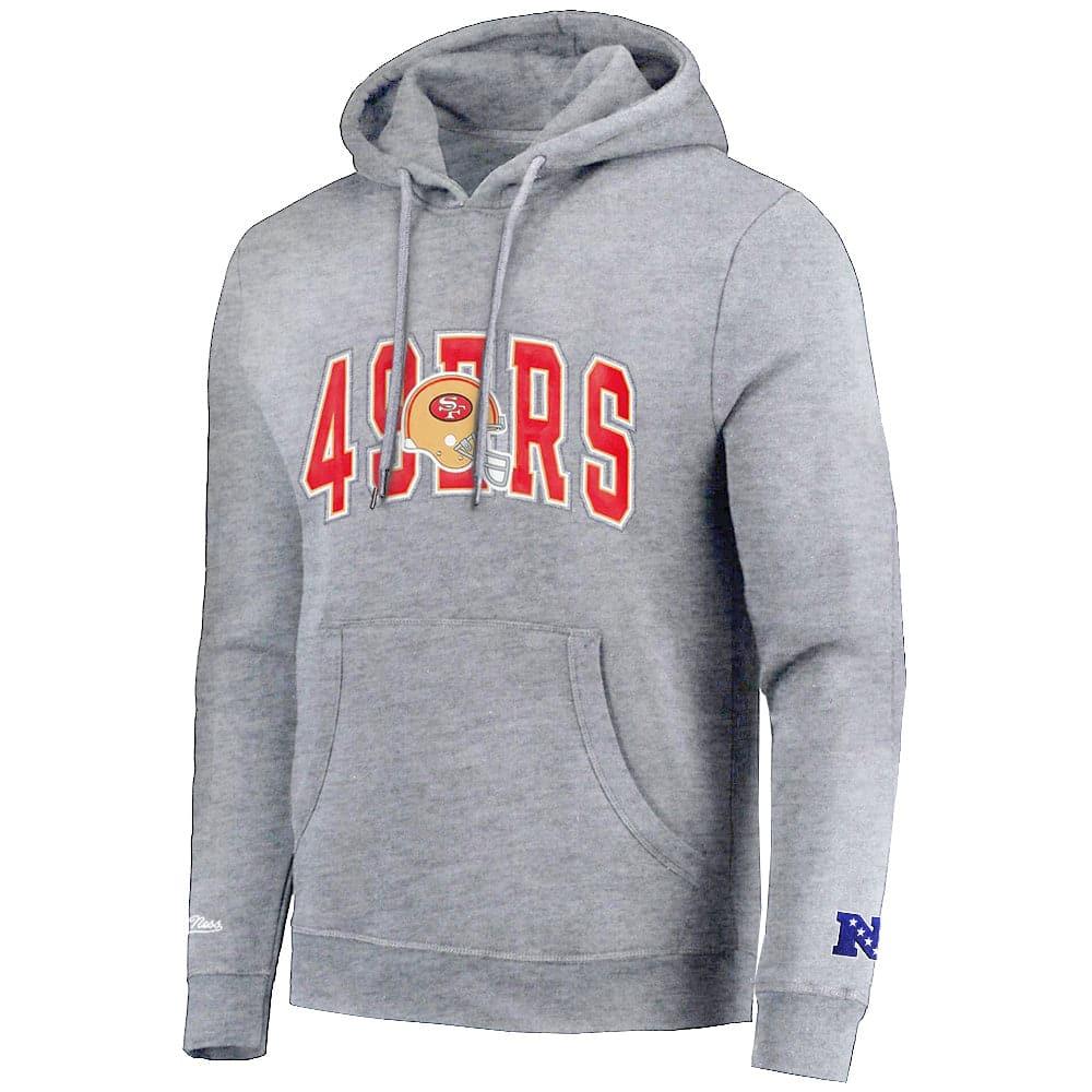 Mitchell And Ness Jumpers San Francisco 49ers Mitchell & Ness NFL Play Clock Hoodie Jumper - Grey Marle