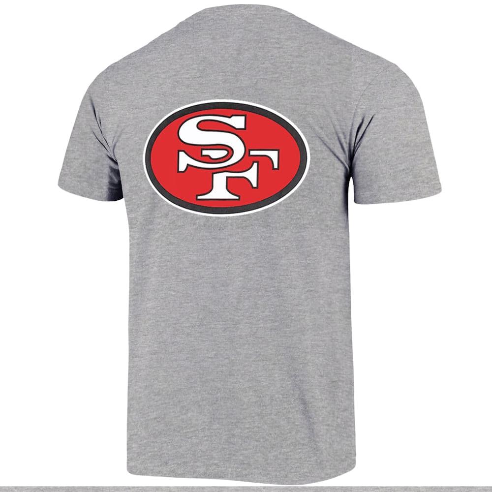 Mitchell And Ness T-Shirts San Francisco 49ers Mitchell & Ness NFL Retro Repeat T-Shirt - Grey Marle
