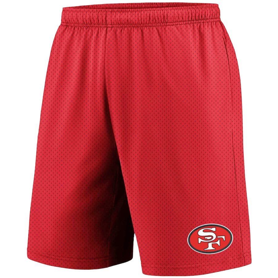 Mitchell And Ness Shorts San Francisco 49ers Mitchell & Ness NFL Throwback Mesh Shorts - Faded Red