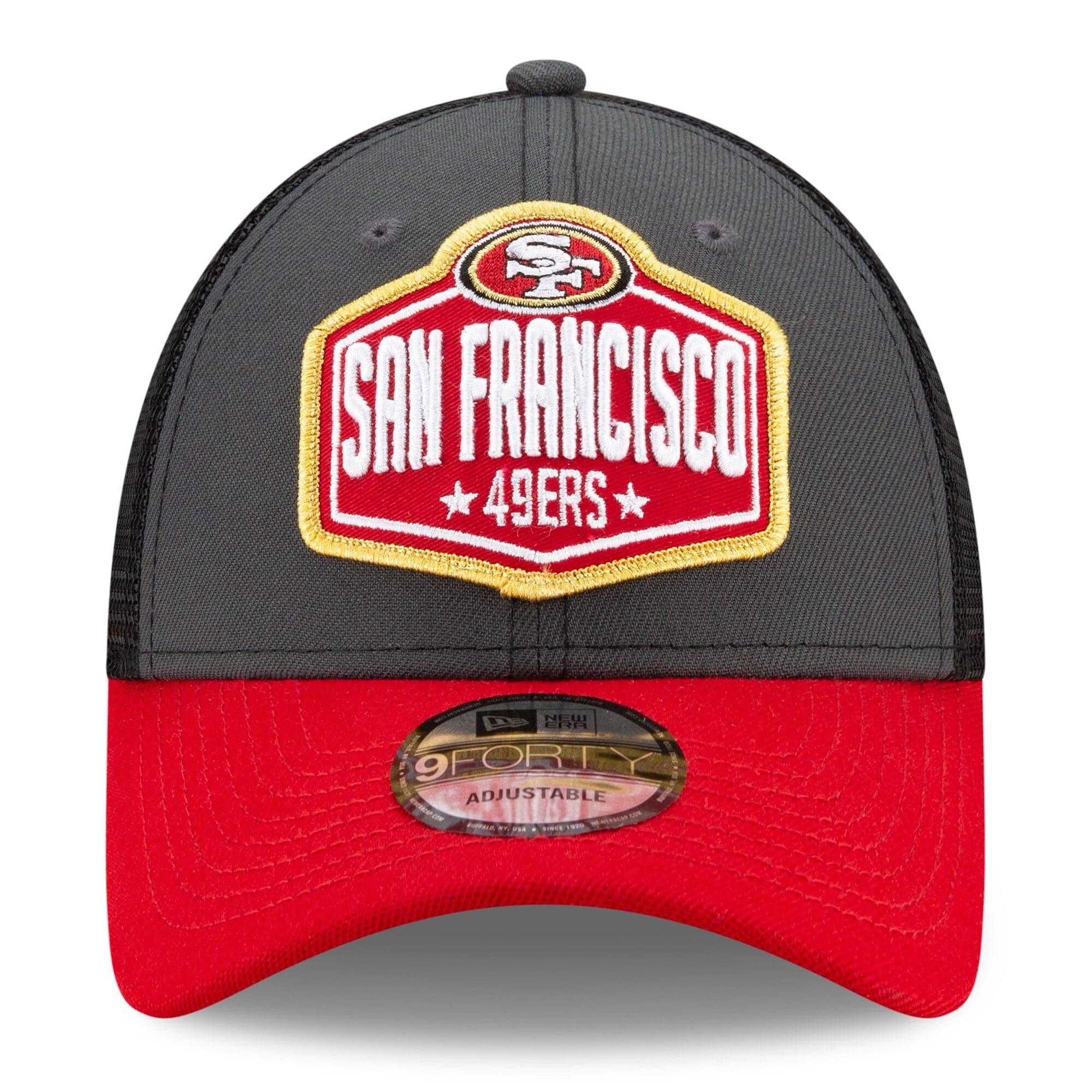 New Era Caps San Francisco 49ers New Era 2021 NFL Draft 9FORTY Snapback Curve Hat - Graphite