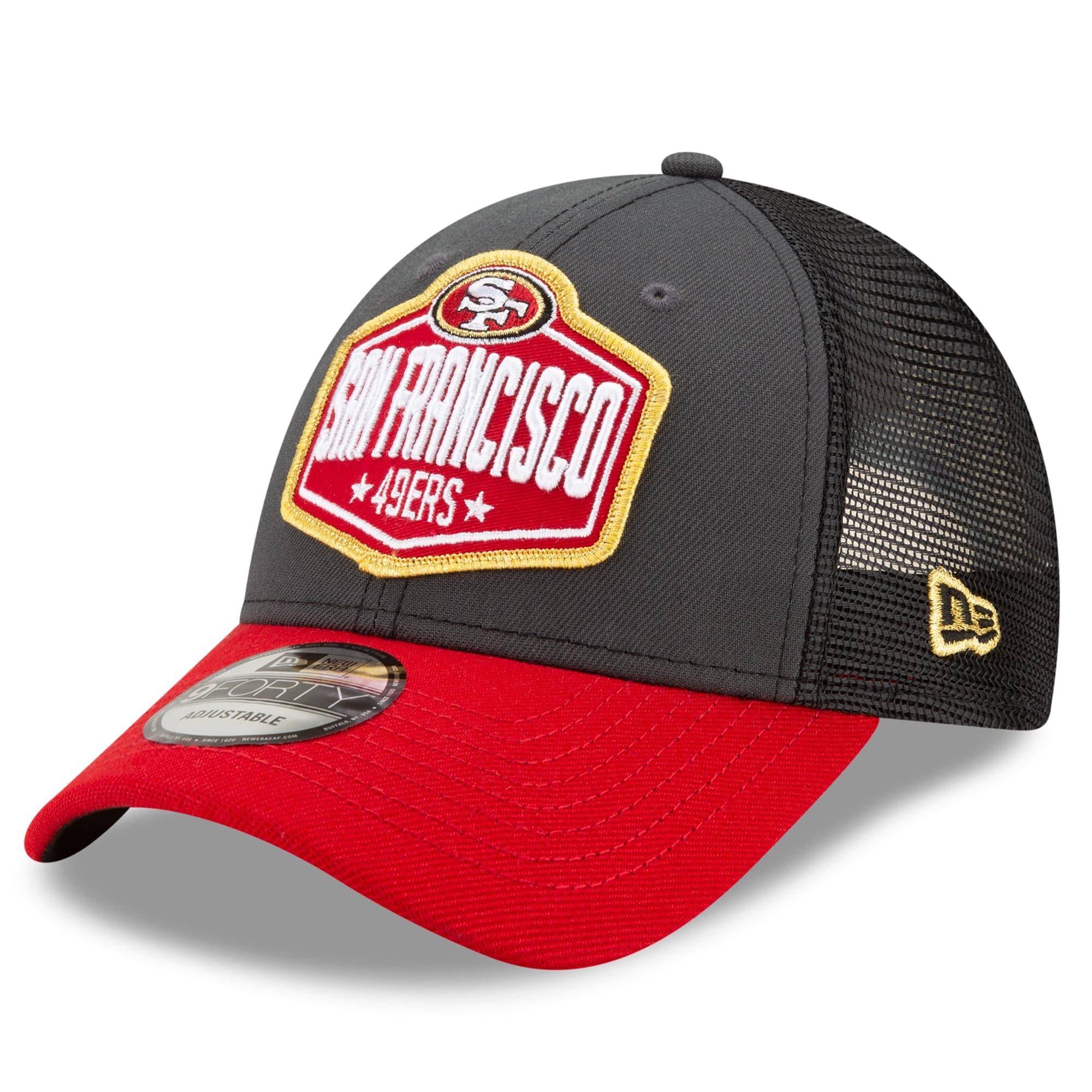 New Era Caps San Francisco 49ers New Era 2021 NFL Draft 9FORTY Snapback Curve Hat - Graphite