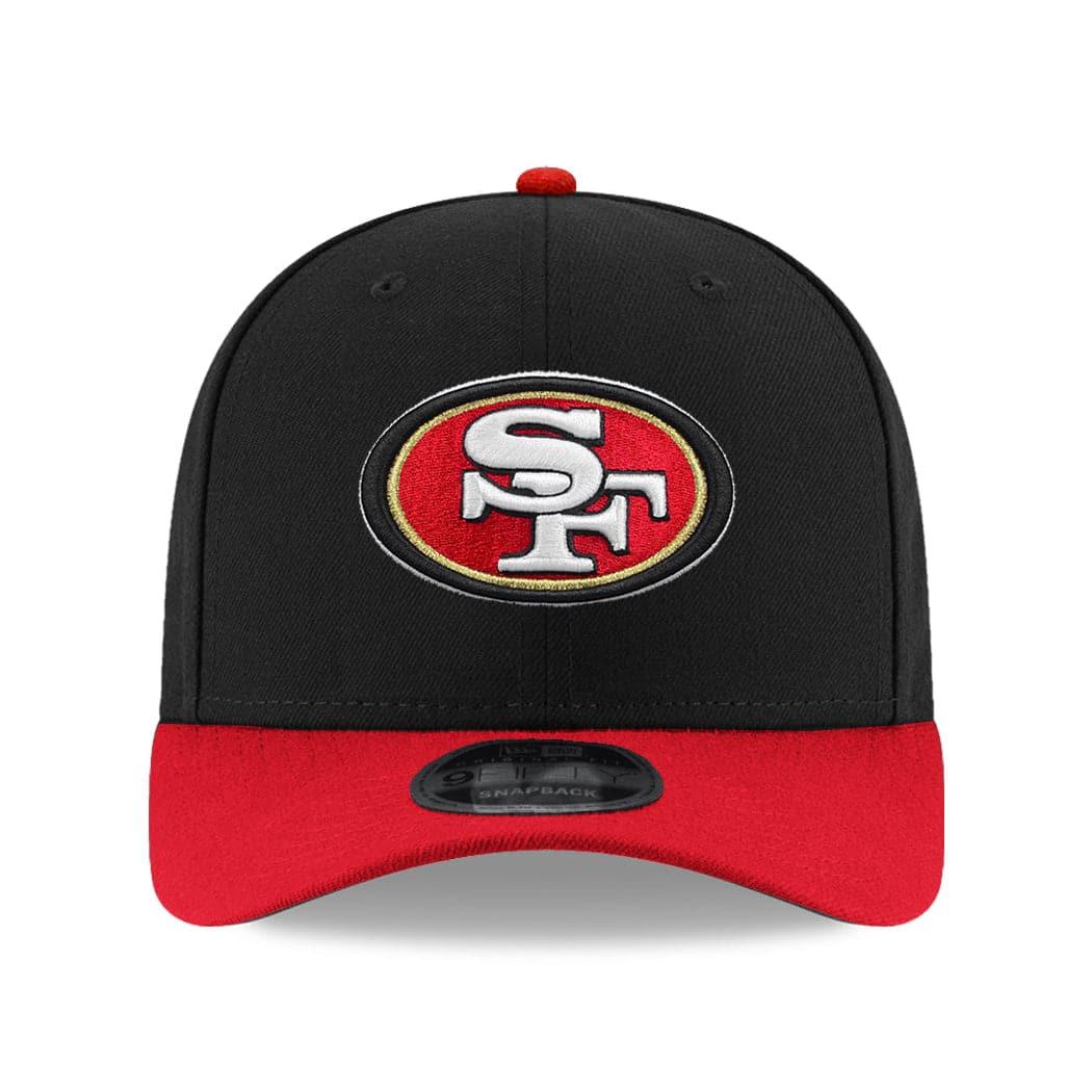 New Era Caps San Francisco 49ers New Era NFL 2 Tone Pre-Curved OF 9FIFTY Snapback Hat - Black