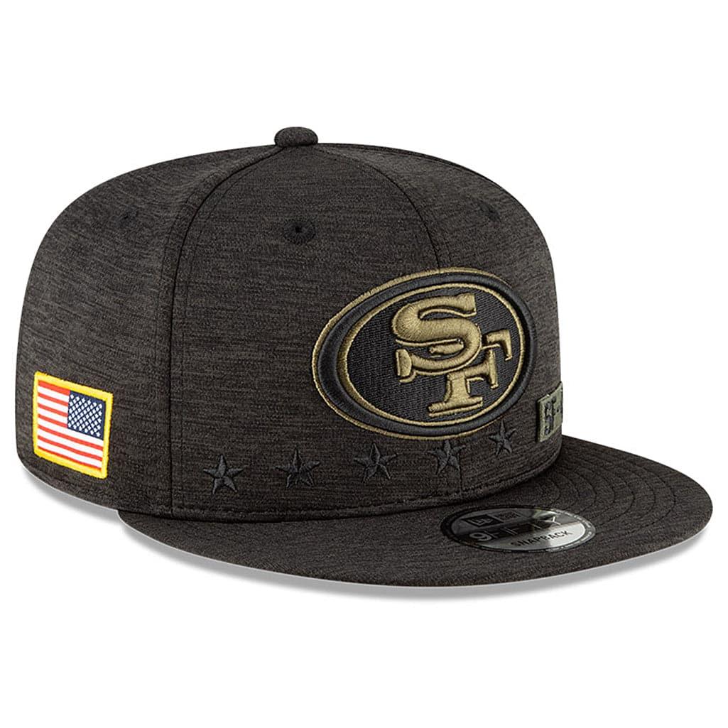New Era Caps San Francisco 49ers New Era NFL 2020 Salute To Service 9FIFTY Snapback Hat - Black