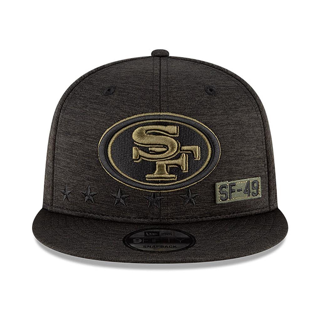 New Era Caps San Francisco 49ers New Era NFL 2020 Salute To Service 9FIFTY Snapback Hat - Black