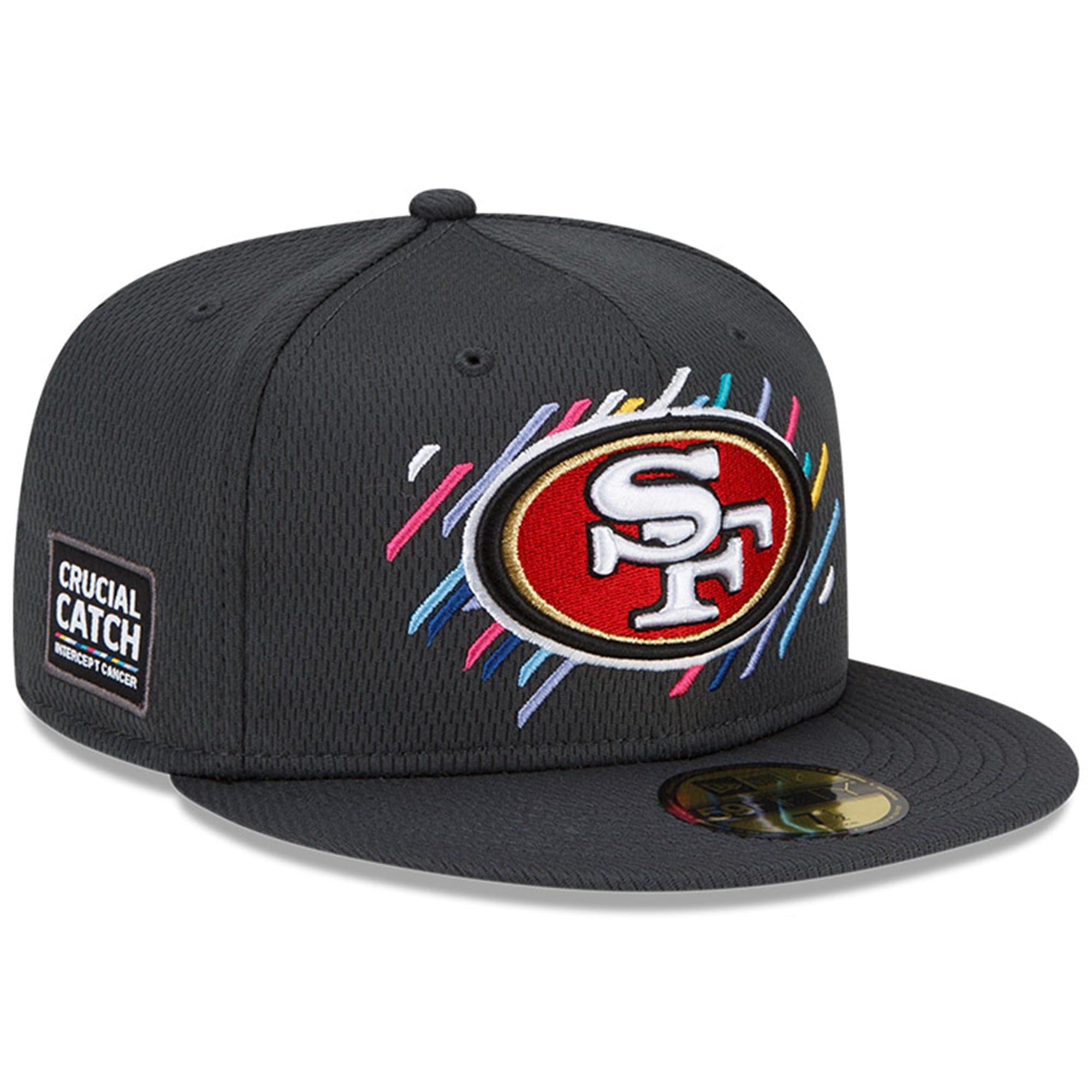 New Era Caps San Francisco 49ers New Era NFL 2021 Crucial Catch 59FIFTY Fitted Hat - Steel