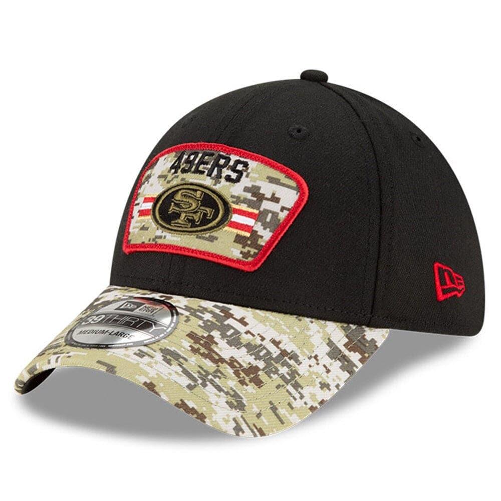 New Era Caps San Francisco 49ers New Era NFL 2021 Salute To Service 39THIRTY Flex Fit Hat - Black