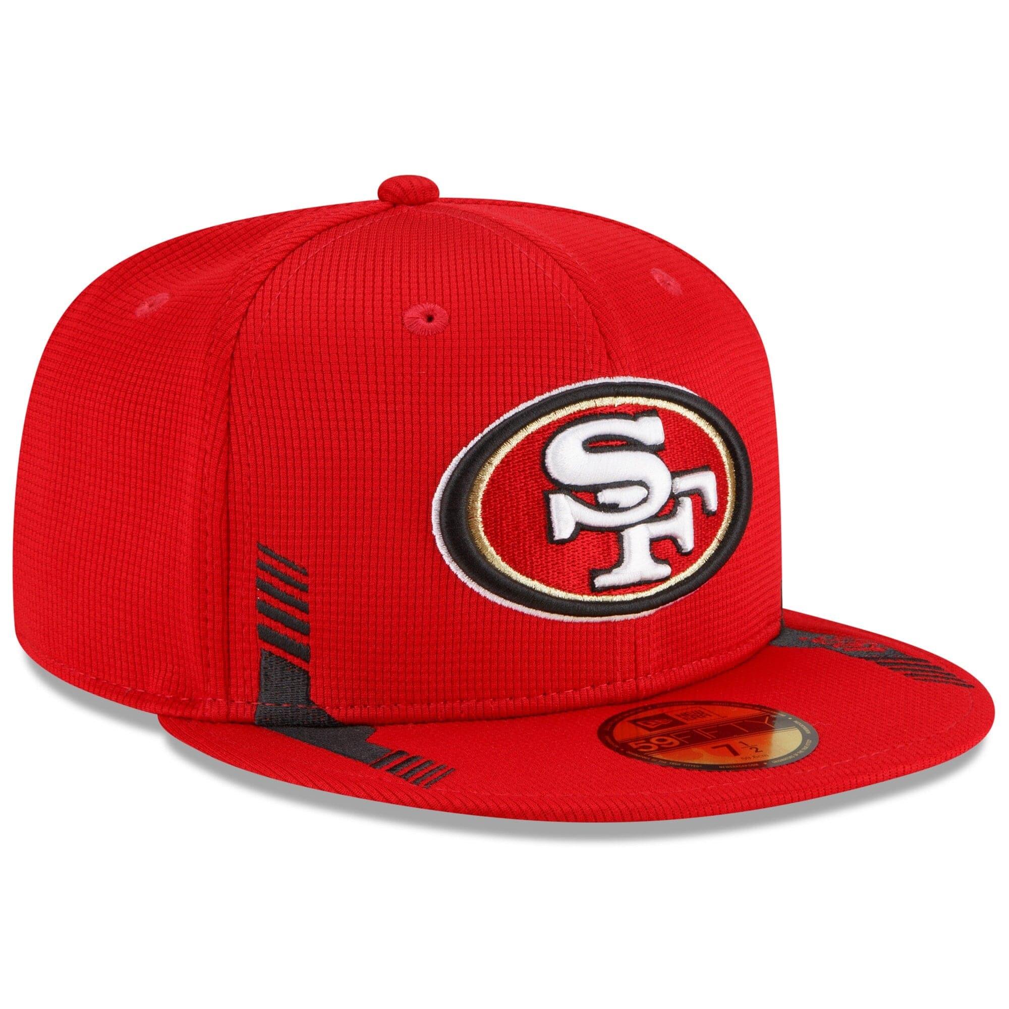 New Era Caps San Francisco 49ers New Era NFL 2021 Sideline Home 59FIFTY Fitted Hat - Red
