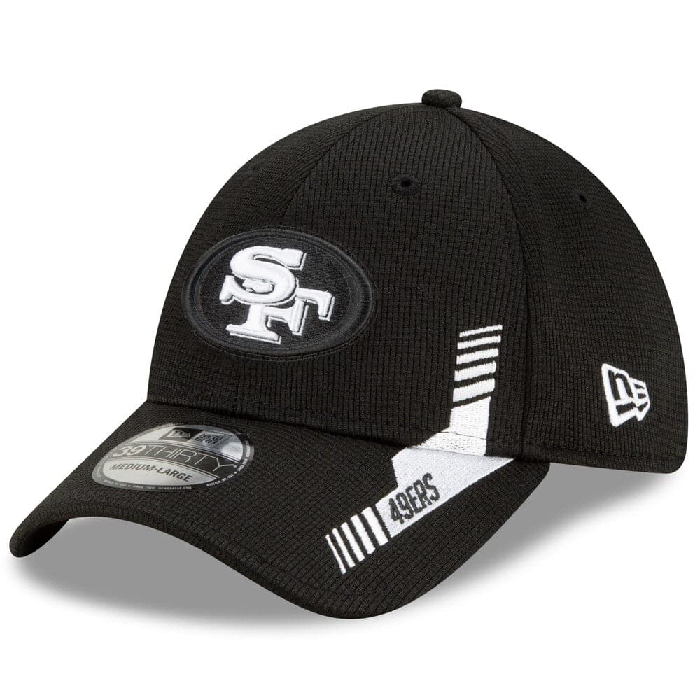 New Era Caps San Francisco 49ers New Era NFL 2021 Sideline Throwback 39THIRTY Flex Fit Hat - Black