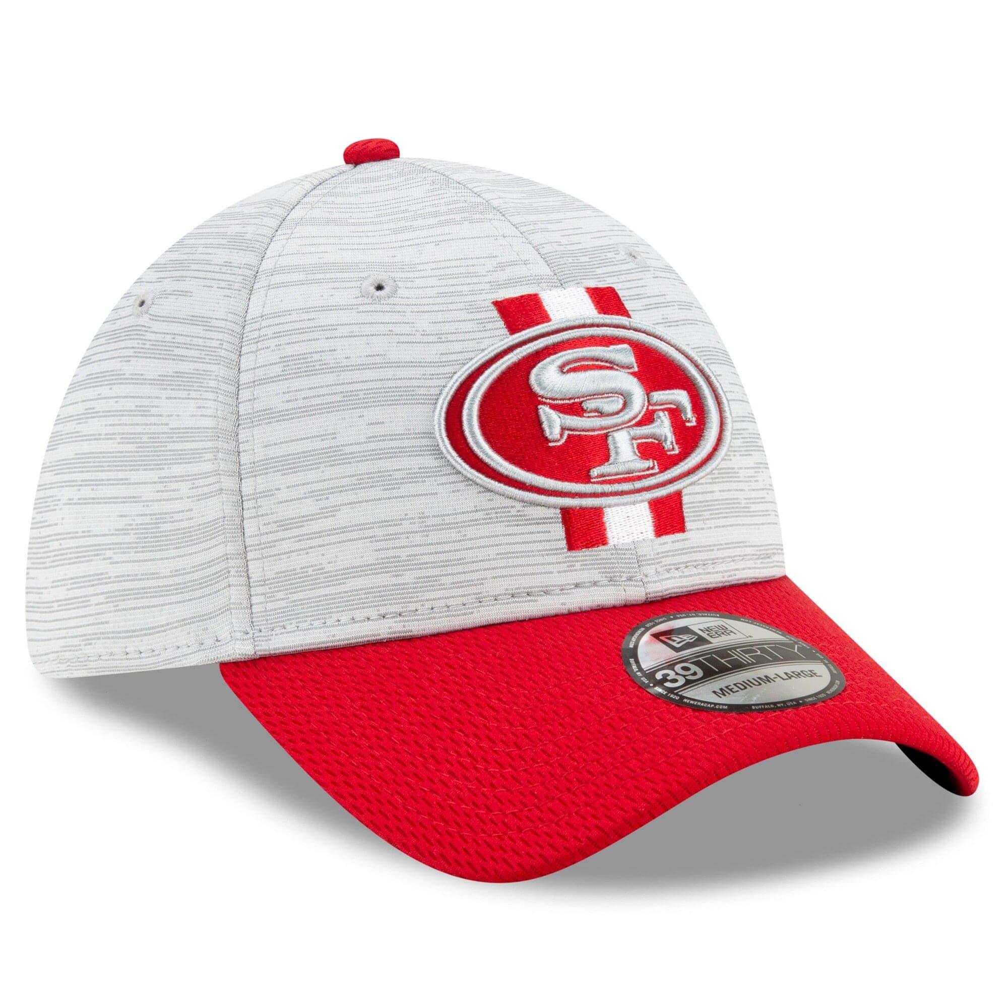 New Era Caps San Francisco 49ers New Era NFL 2021 Training Camp 39THIRTY Flex Fit Curve Hat - Grey