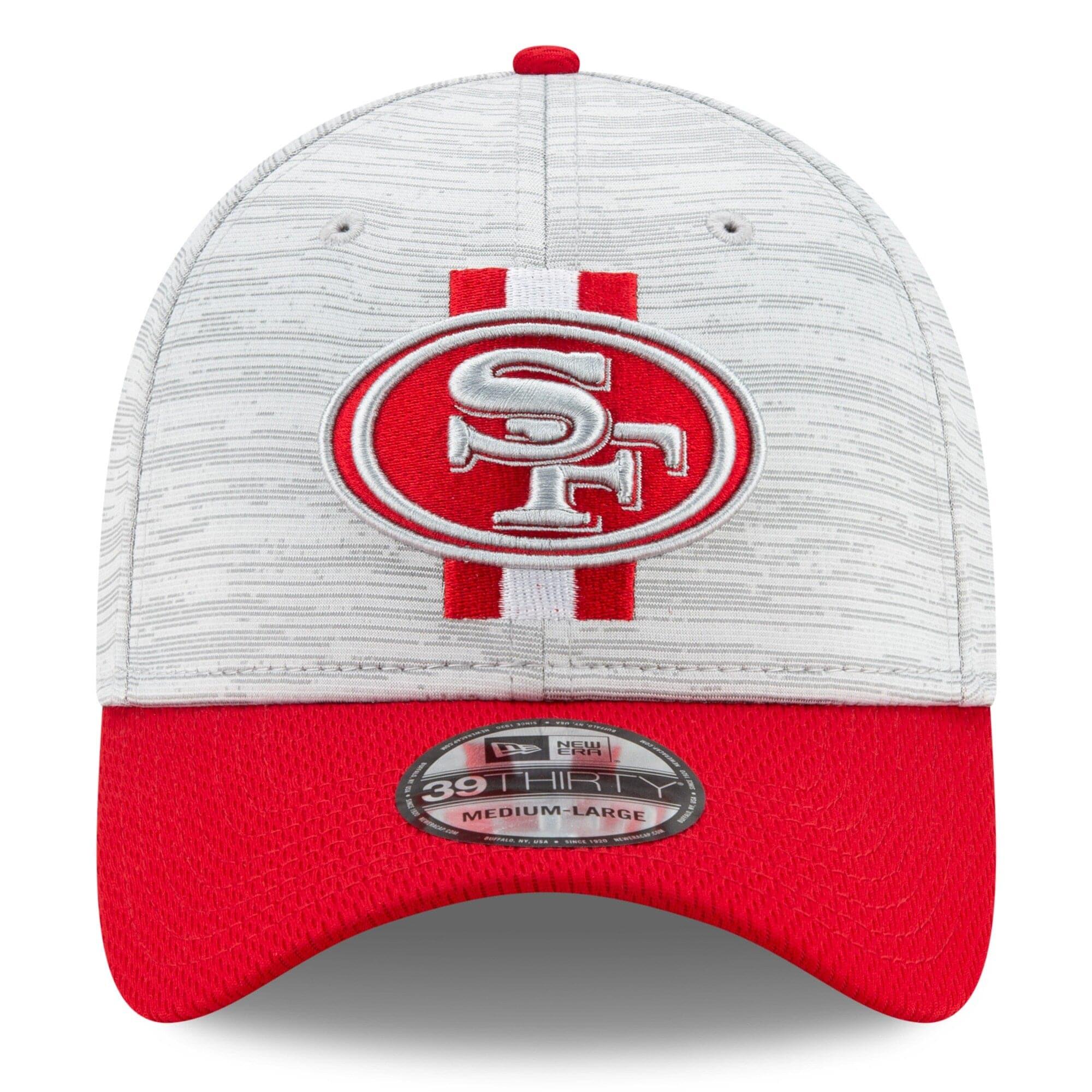 New Era Caps San Francisco 49ers New Era NFL 2021 Training Camp 39THIRTY Flex Fit Curve Hat - Grey