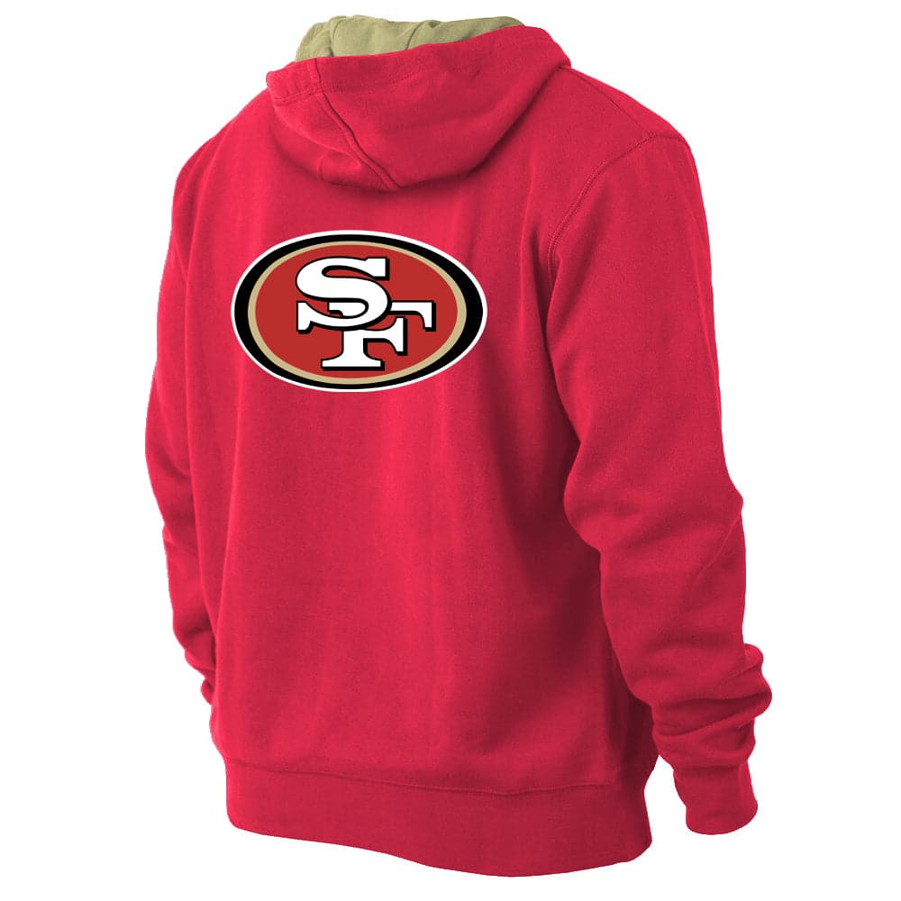 New Era Jumpers San Francisco 49ers New Era NFL Badge Repeat Hoodie Jumper - Red