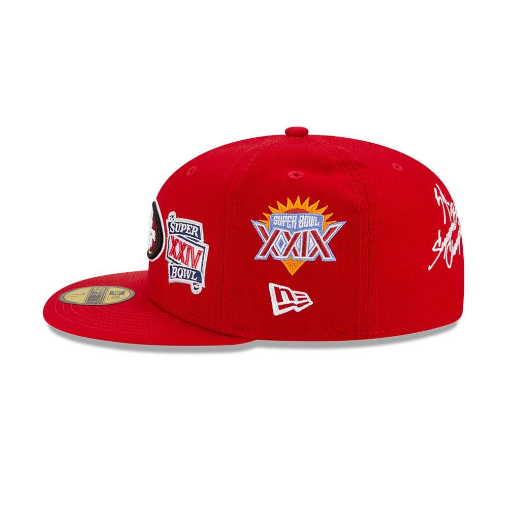 New Era Caps San Francisco 49ers New Era NFL Champions Patch 59FIFTY Fitted Hat - Red