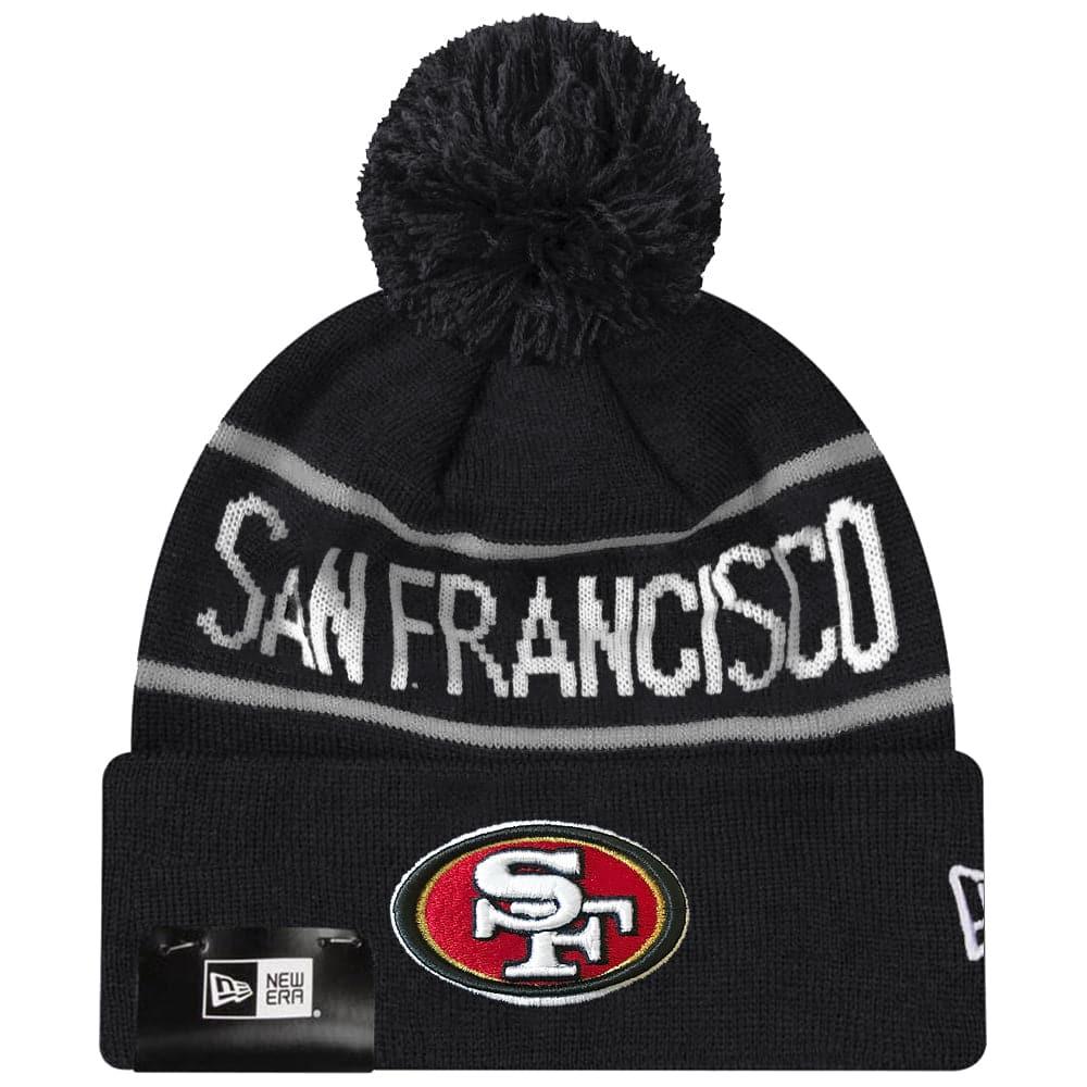 New Era Beanies San Francisco 49ers New Era NFL Grey Stripe Knit Beanie - Black