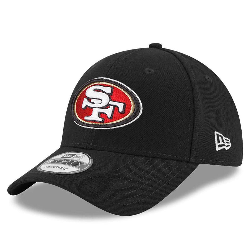 New Era Caps San Francisco 49ers New Era NFL League 9FORTY Curved Hat - Black