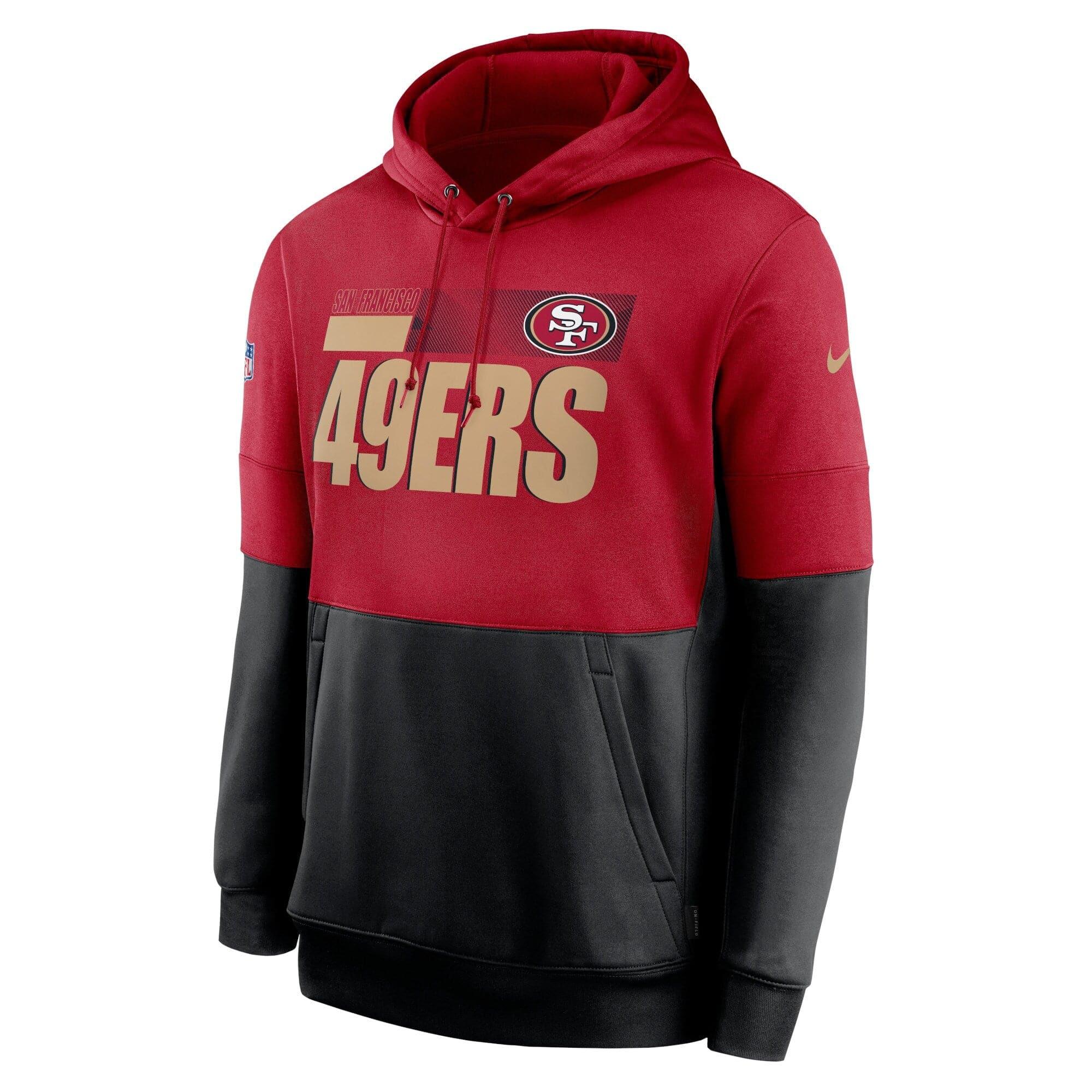 Nike Jumpers San Francisco 49ers Nike NFL TN Lockup Therma Hoodie Jumper - Red/Black