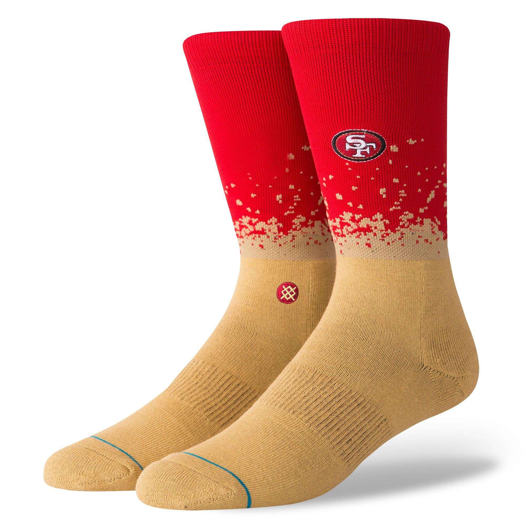 Stance Socks Large (9-12 US) San Francisco 49ers Stance NFL Fade Crew Socks - Red