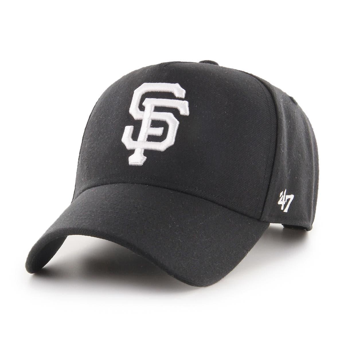 47 Brand Caps San Francisco Giants ‘47 MLB Black & White Logo MVP DT Curve Snapback Hat