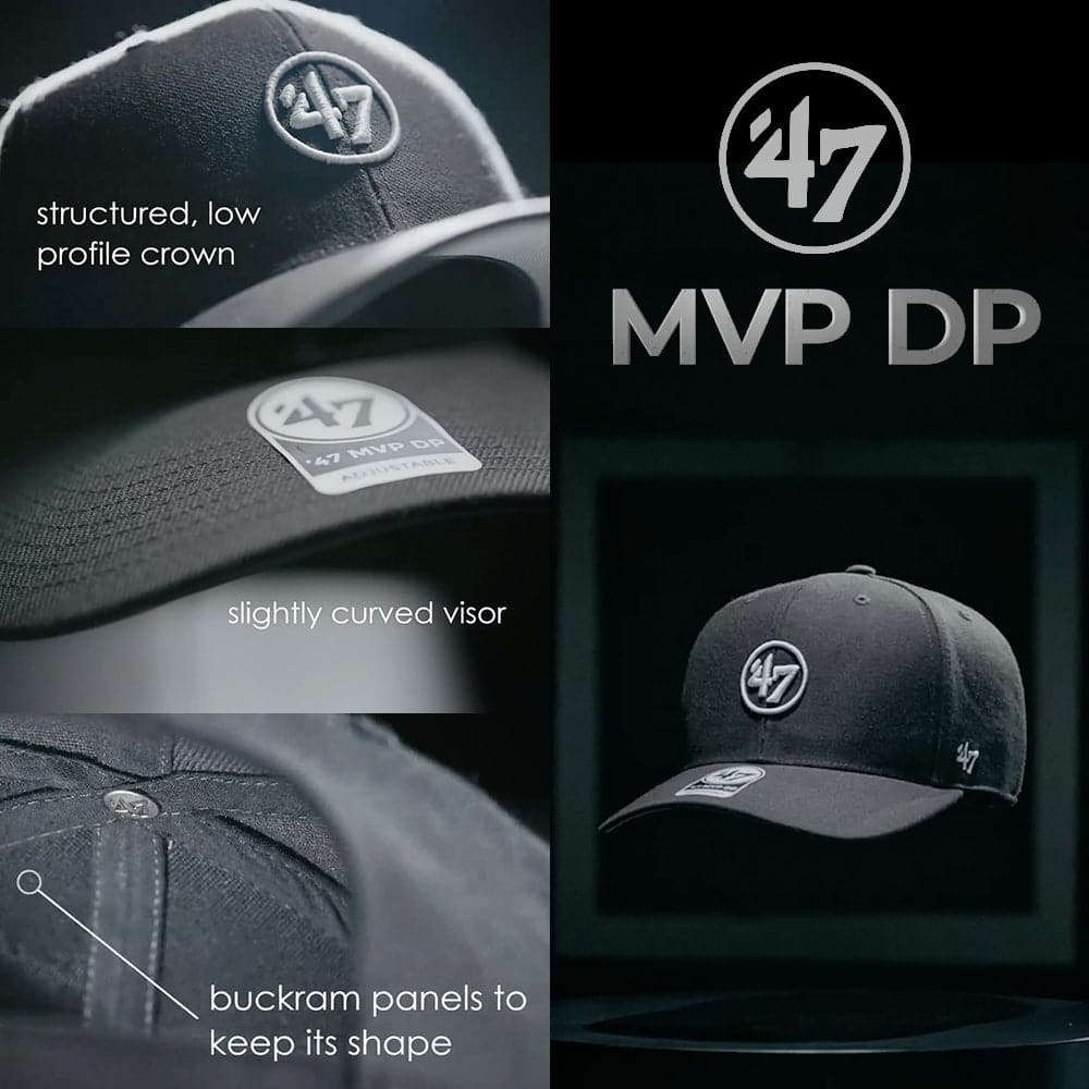 47 Brand Caps San Francisco Giants '47 MLB Metallic Cold Zone MVP DP Pre-Curved Snapback Hat - Black