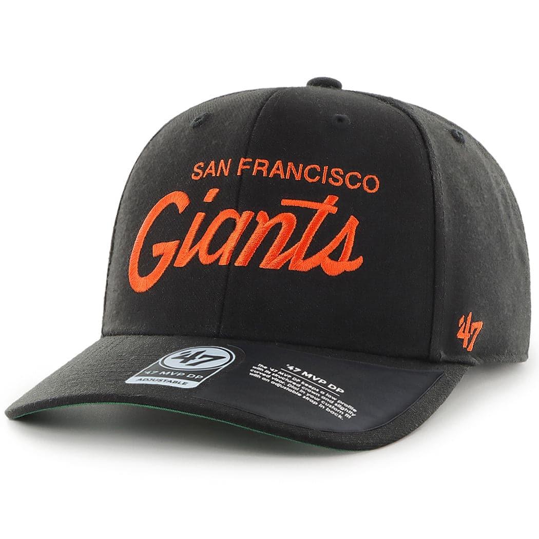 47 Brand Caps San Francisco Giants ‘47 MLB Replica Script MVP DP Pre-Curved Snapback Hat - Black
