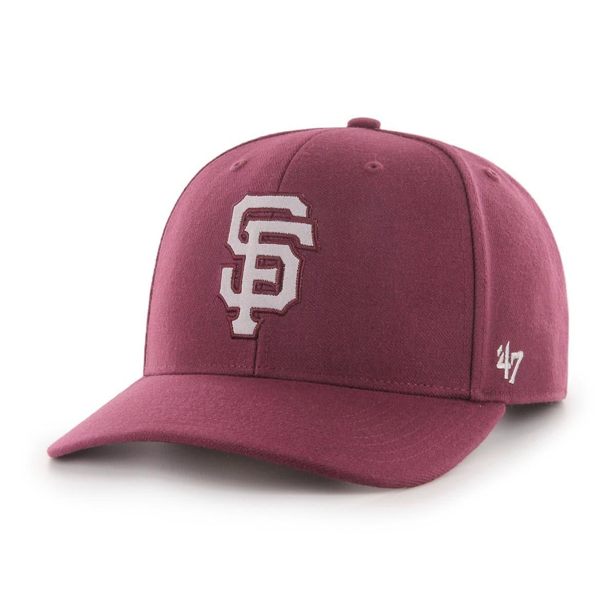 47 Brand Caps San Francisco Giants '47 MLB Shush Suede Audible DP Pre-Curved Snapback Hat - Maroon