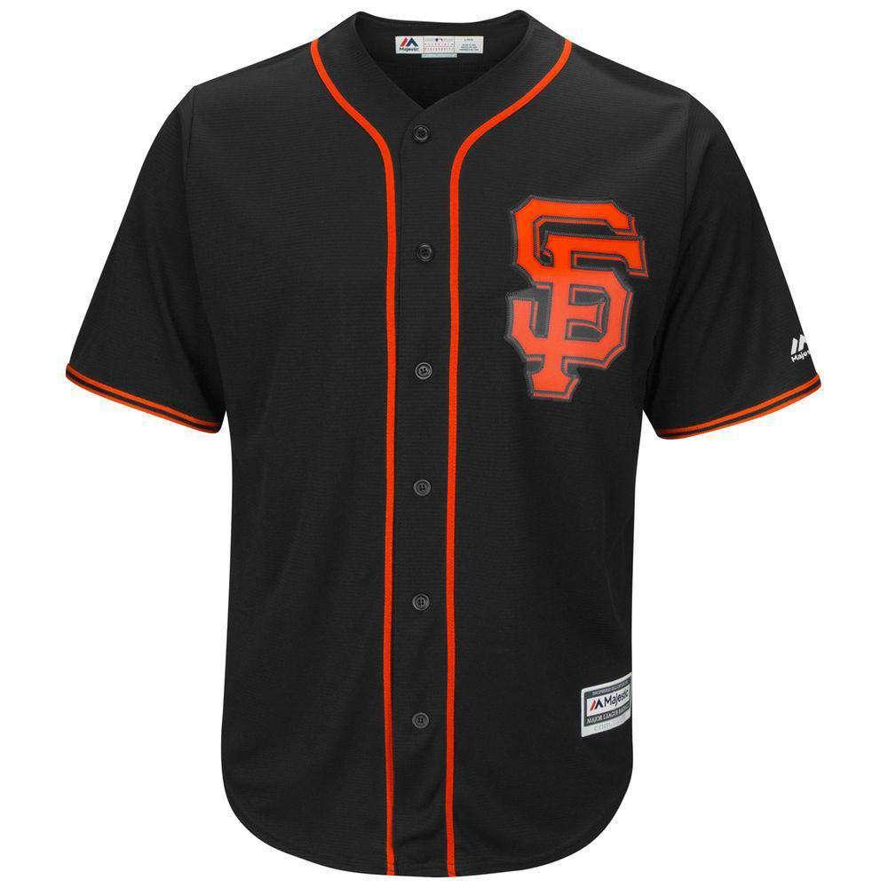 Majestic Athletic Jerseys San Francisco Giants Majestic MLB AC Cool Base Replica Jersey - Black