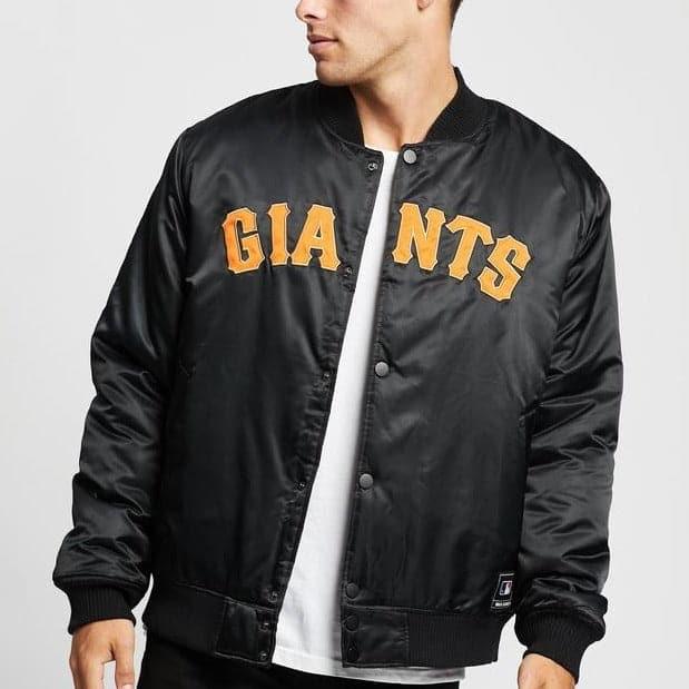 Majestic Athletic Jackets San Francisco Giants Majestic MLB Team Bomber Jacket- Black