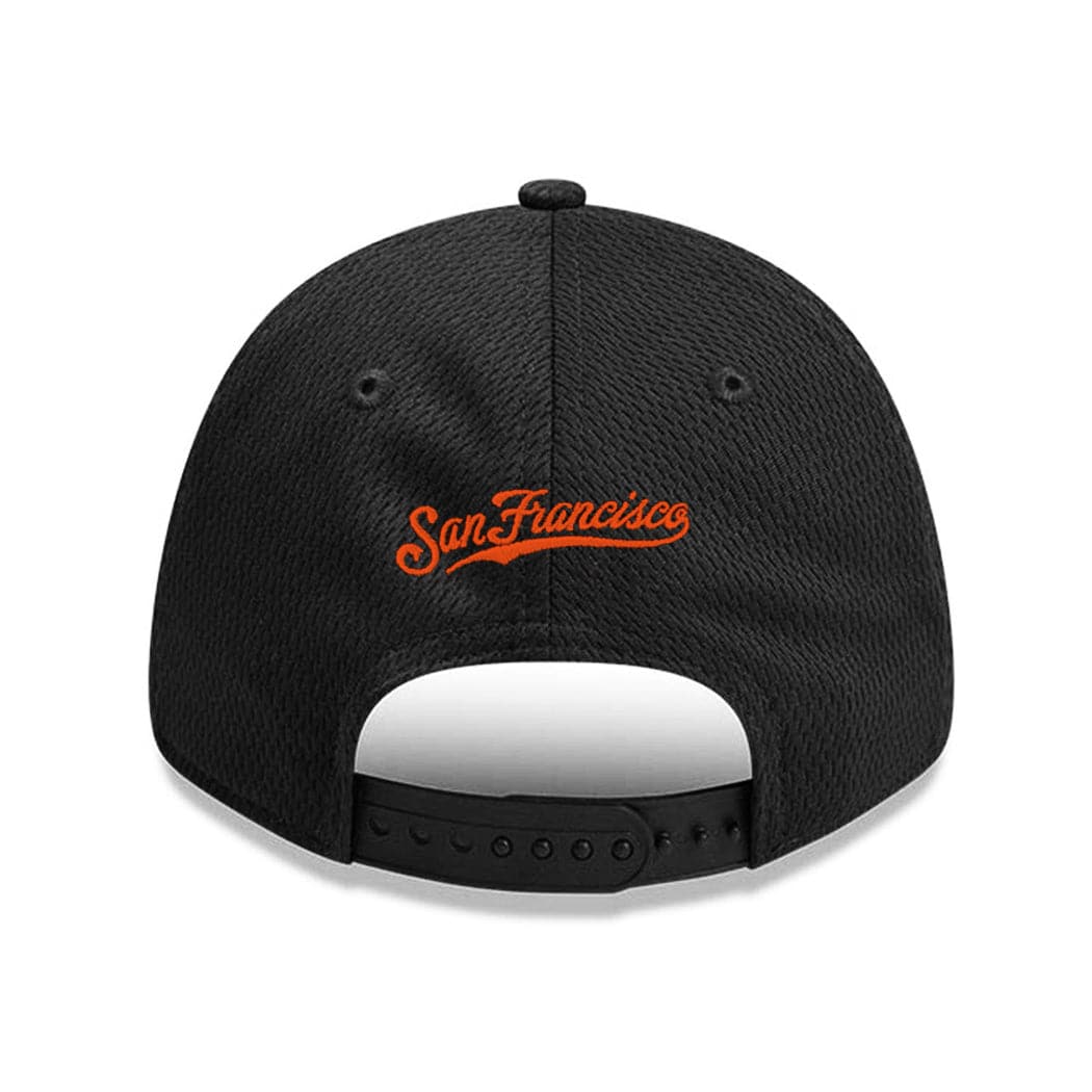 New Era Caps San Francisco Giants New Era MLB Team Dash Mesh 9FORTY Stretch Snapback Curve Hat - Black