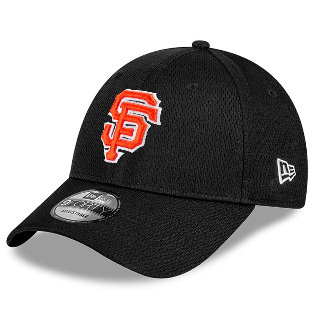 New Era Caps San Francisco Giants New Era MLB Team Dash Mesh 9FORTY Stretch Snapback Curve Hat - Black