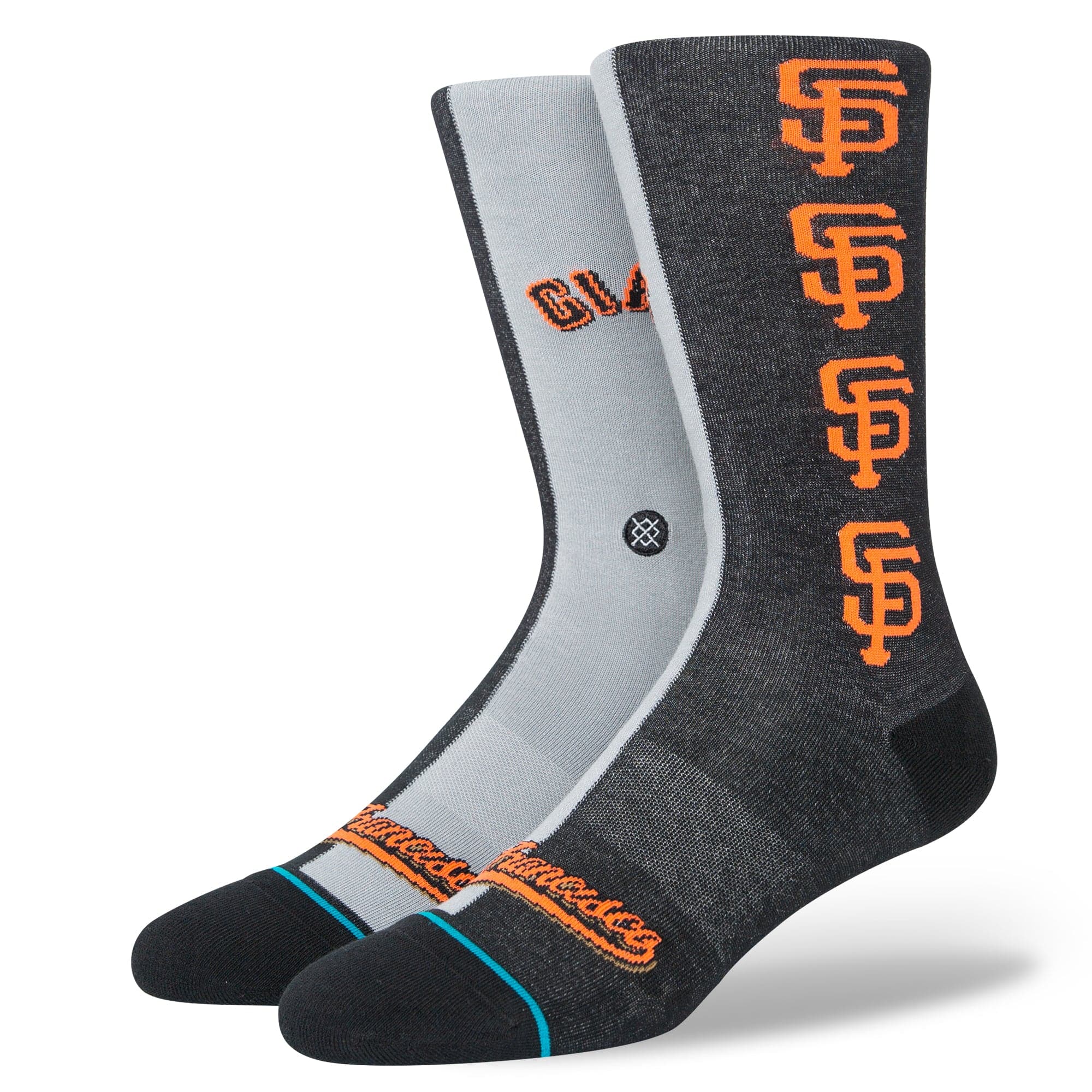 Stance Socks Large (9-12 US) San Francisco Giants Stance MLB Grey Split Crew Socks - Black