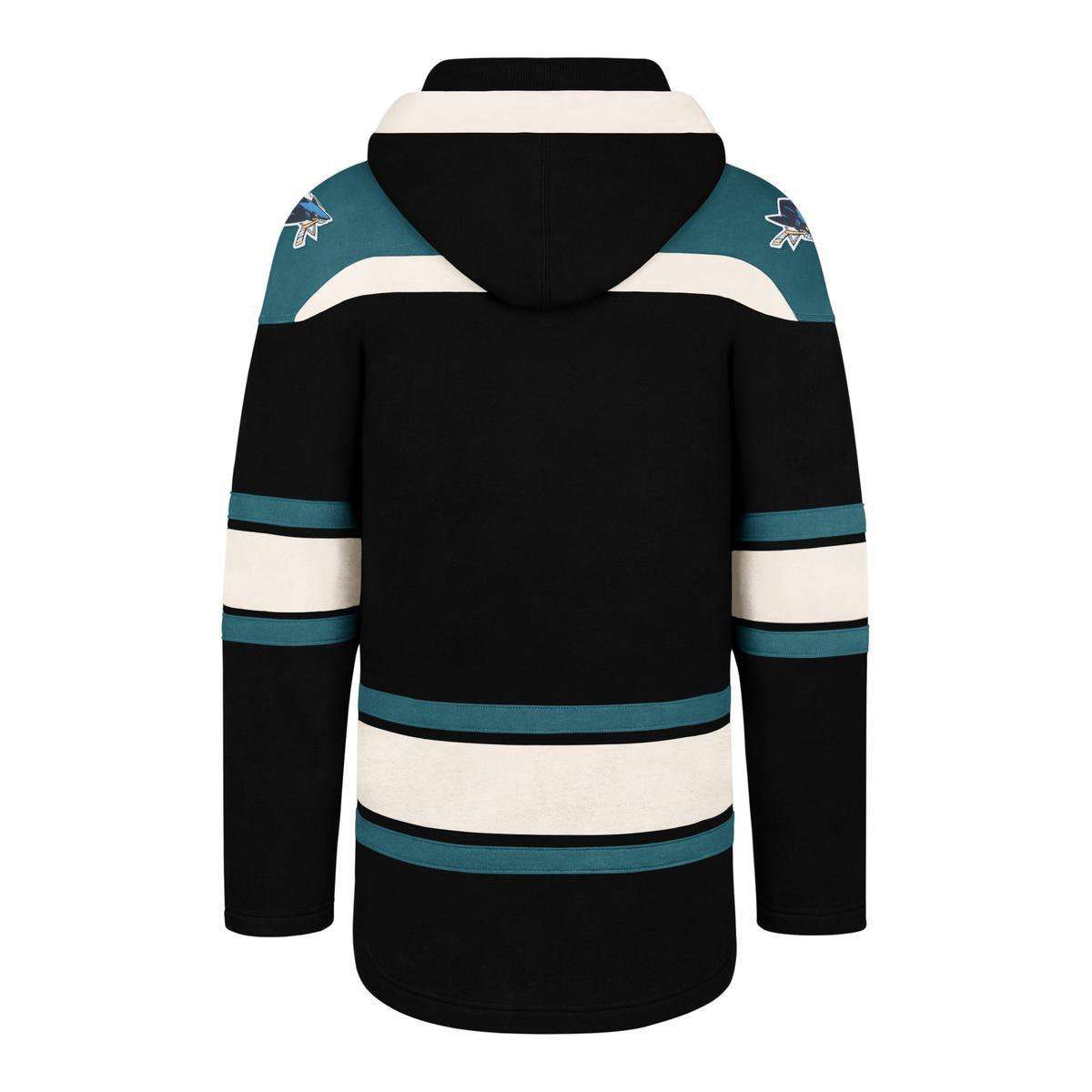 47 Brand Jumpers San Jose Sharks '47 NHL Lacer Hoodie Jumper - Black