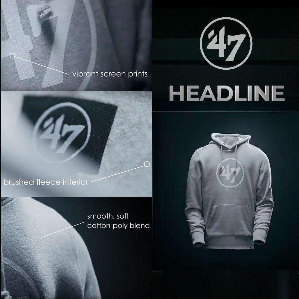47 Brand Jumpers San Jose Sharks '47 NHL Team Headline Hoodie Jumper - Black