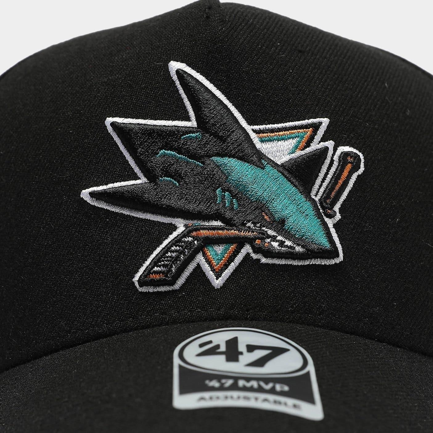 47 Brand Caps San Jose Sharks ’47 NHL Team MVP DT Pinch Snapback Hat - Black