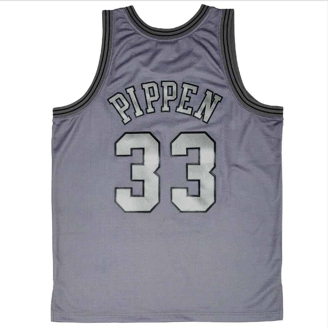 Mitchell And Ness Jerseys Scottie Pippen Chicago Bulls Mitchell & Ness NBA Metal Works Swingman Jersey - Grey