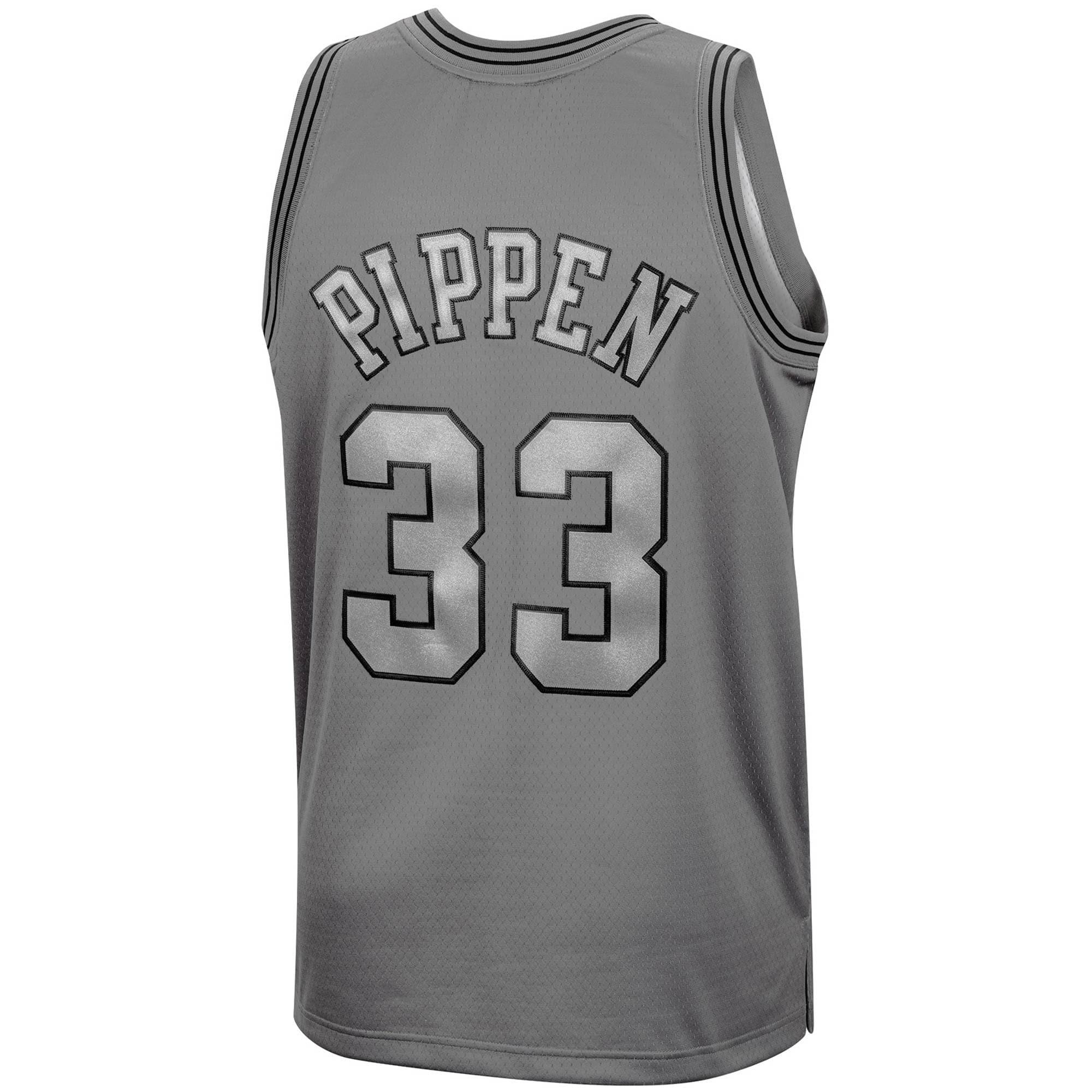Mitchell And Ness Jerseys Scottie Pippen Chicago Bulls Mitchell & Ness NBA Metal Works Swingman Jersey - Grey