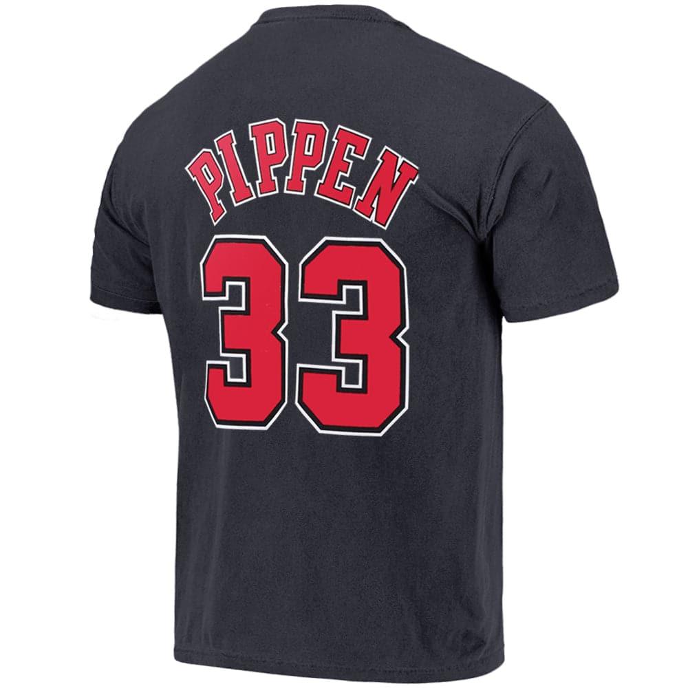 Mitchell And Ness T-Shirts Scottie Pippen Chicago Bulls Mitchell & Ness NBA Name & Number Vintage T-Shirt - Black