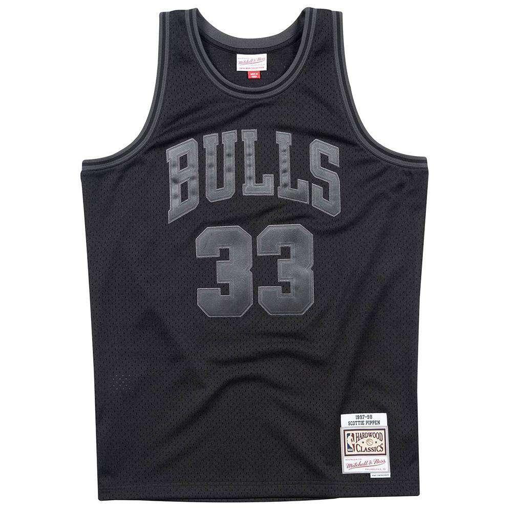 Mitchell And Ness Jerseys Scottie Pippen Chicago Bulls Mitchell & Ness NBA Tonal Black Swingman Jersey