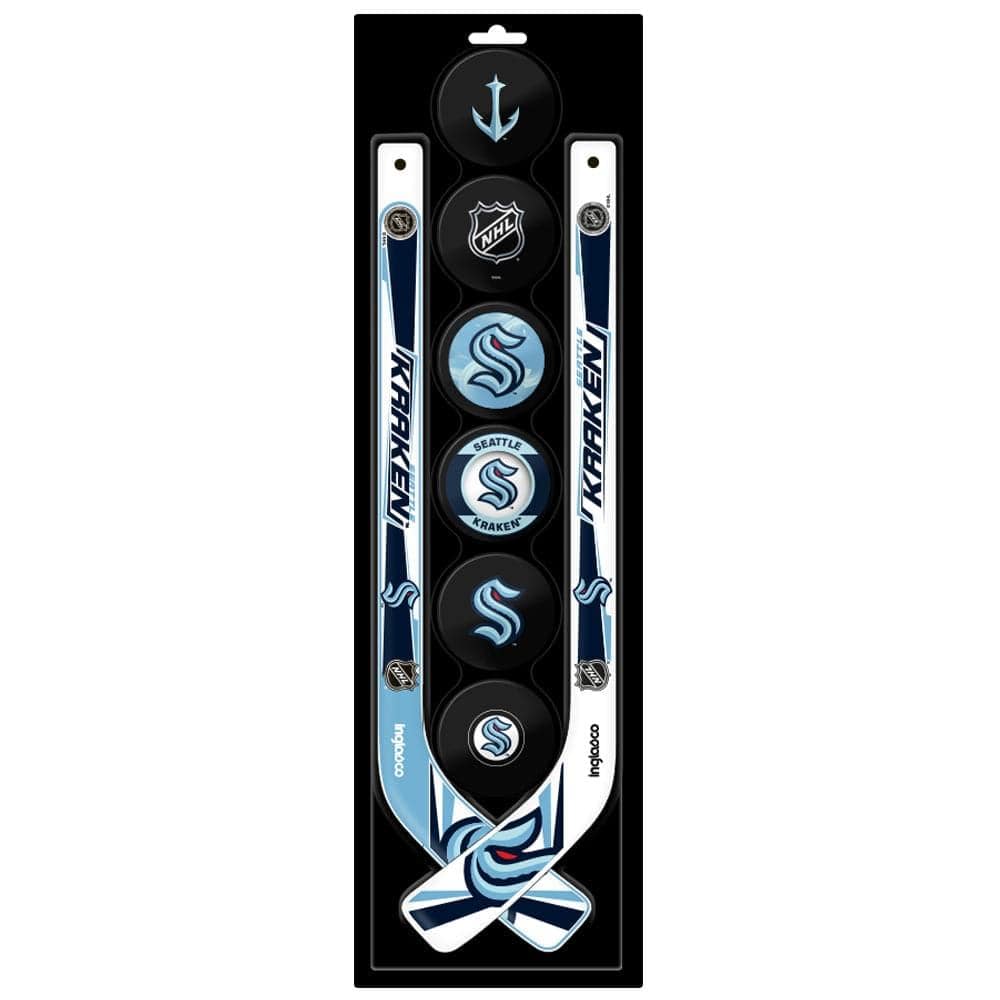 Inglasco Accessories Seattle Kraken Inglasco NHL FaceOff 8-Pack Mini Hockey Set