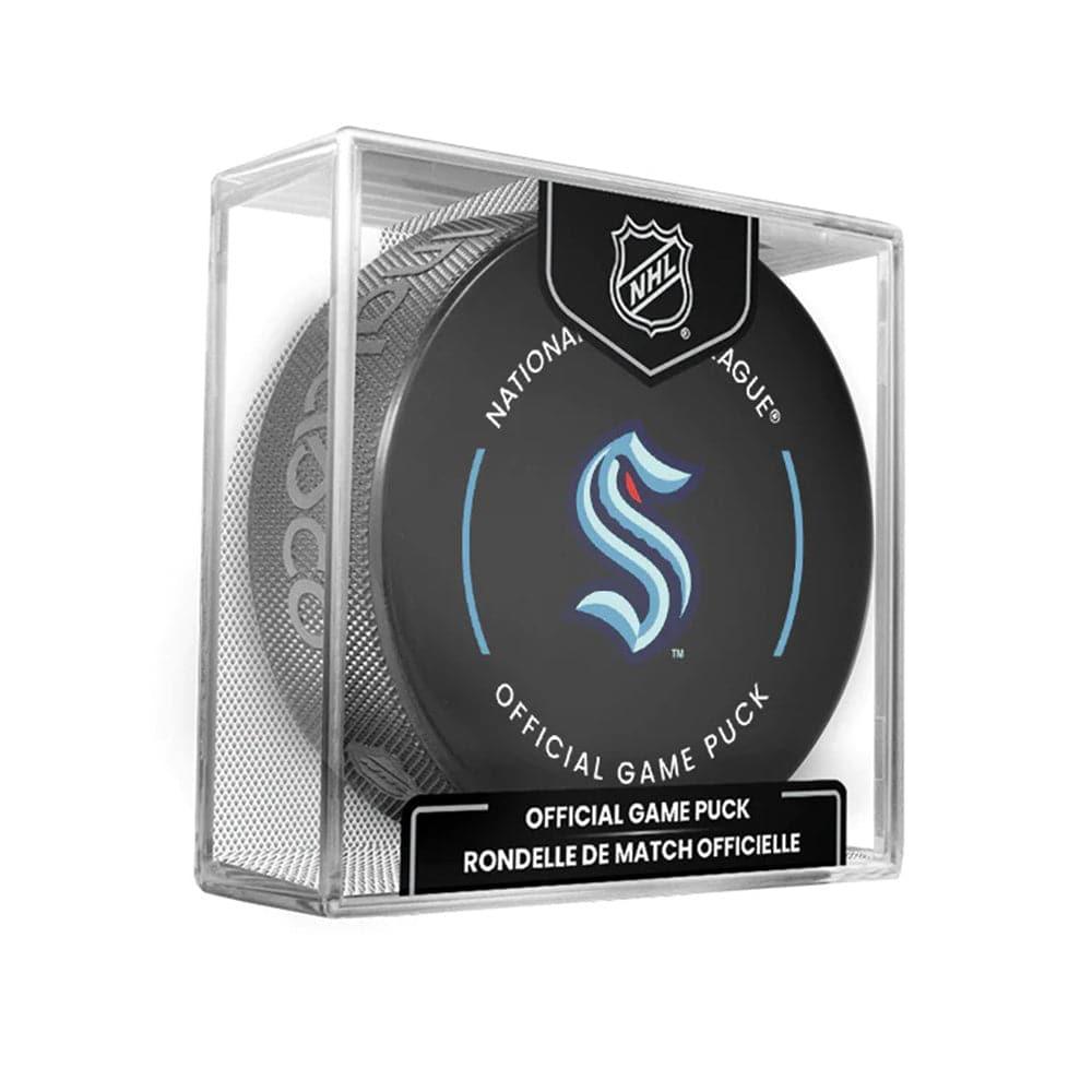 Inglasco Pucks Seattle Kraken Inglasco NHL Official Team Hockey Puck In Cube