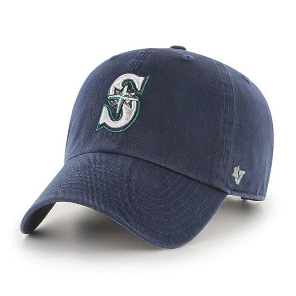 47 Brand Caps Seattle Mariners '47 MLB Team Clean Up Strapback Hat - Navy