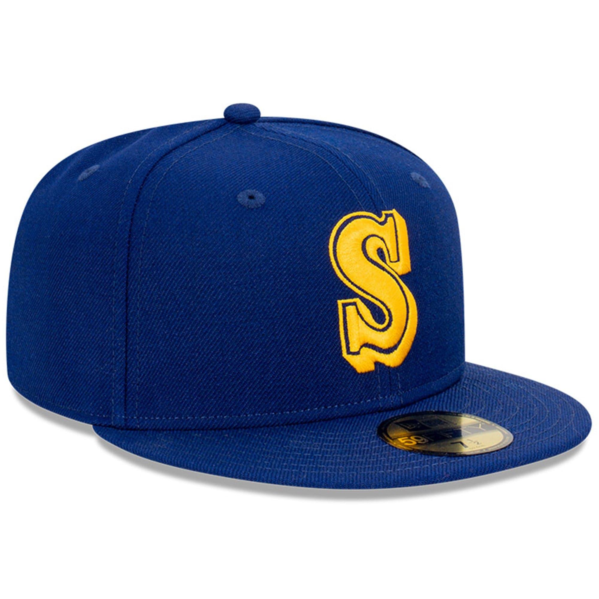 New Era Caps Seattle Mariners New Era MLB Cooperstown 59FIFTY Fitted Hat - Blue