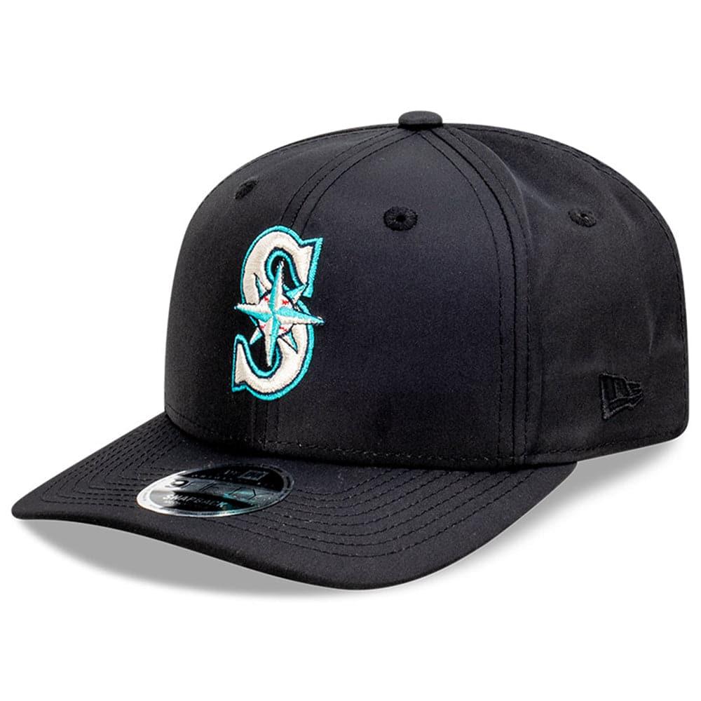 New Era Caps Seattle Mariners New Era MLB Team Prolight 9FIFTY OF Pre-Curved Snapback Hat - Black
