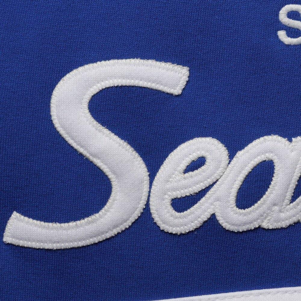 Mitchell And Ness Jumpers Seattle Seahawks Mitchell & Ness NFL Head Coach Premium Hoodie Jumper - Blue