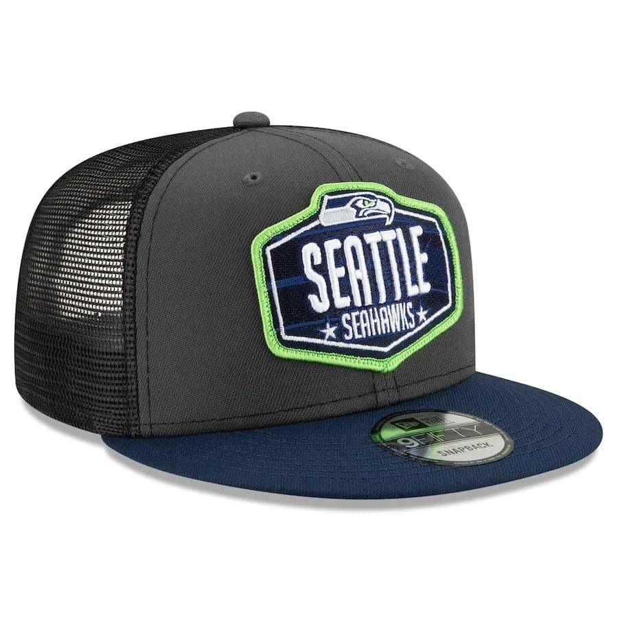 New Era Caps Seattle Seahawks New Era 2021 NFL Draft 9FIFTY Snapback Hat - Graphite