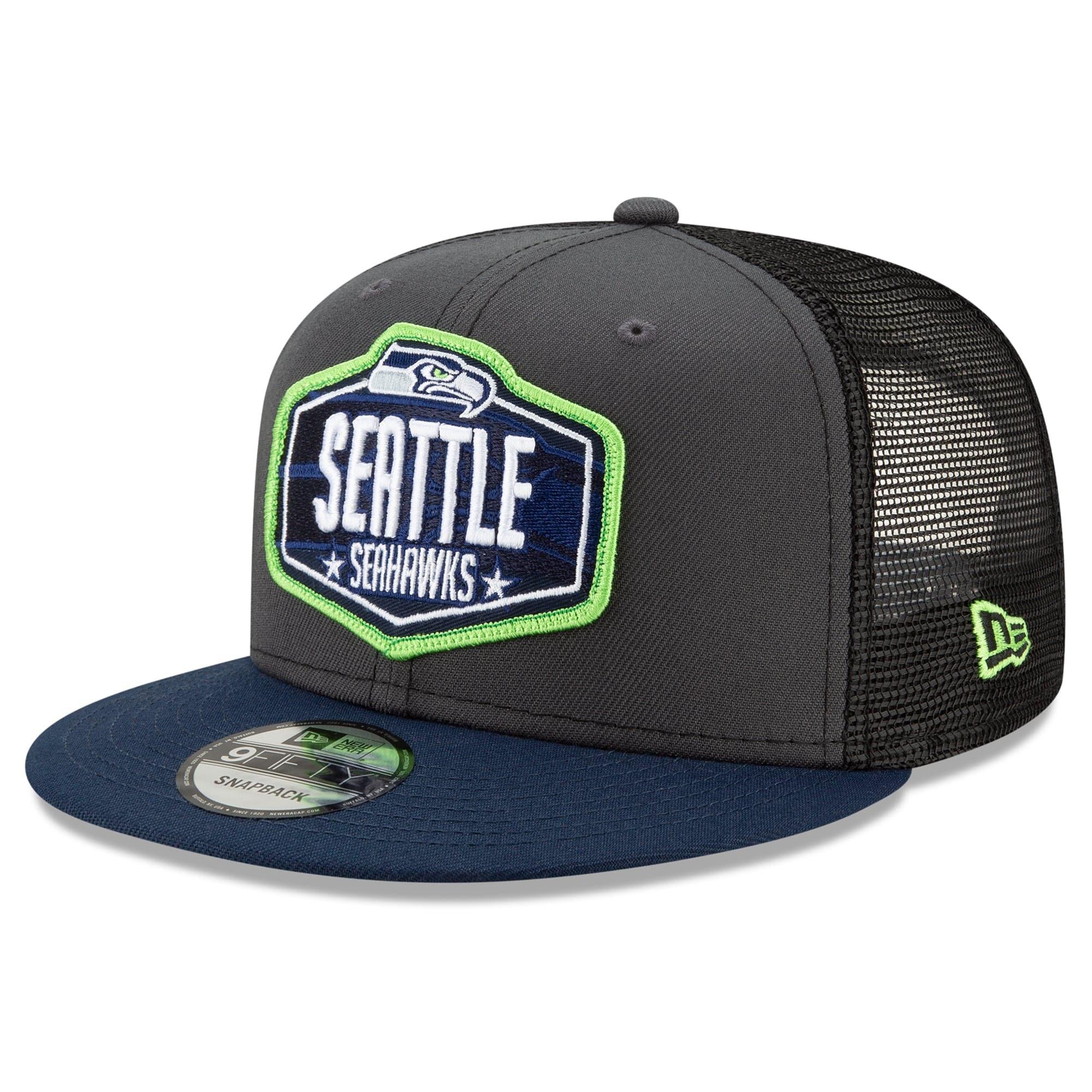 New Era Caps Seattle Seahawks New Era 2021 NFL Draft 9FIFTY Snapback Hat - Graphite