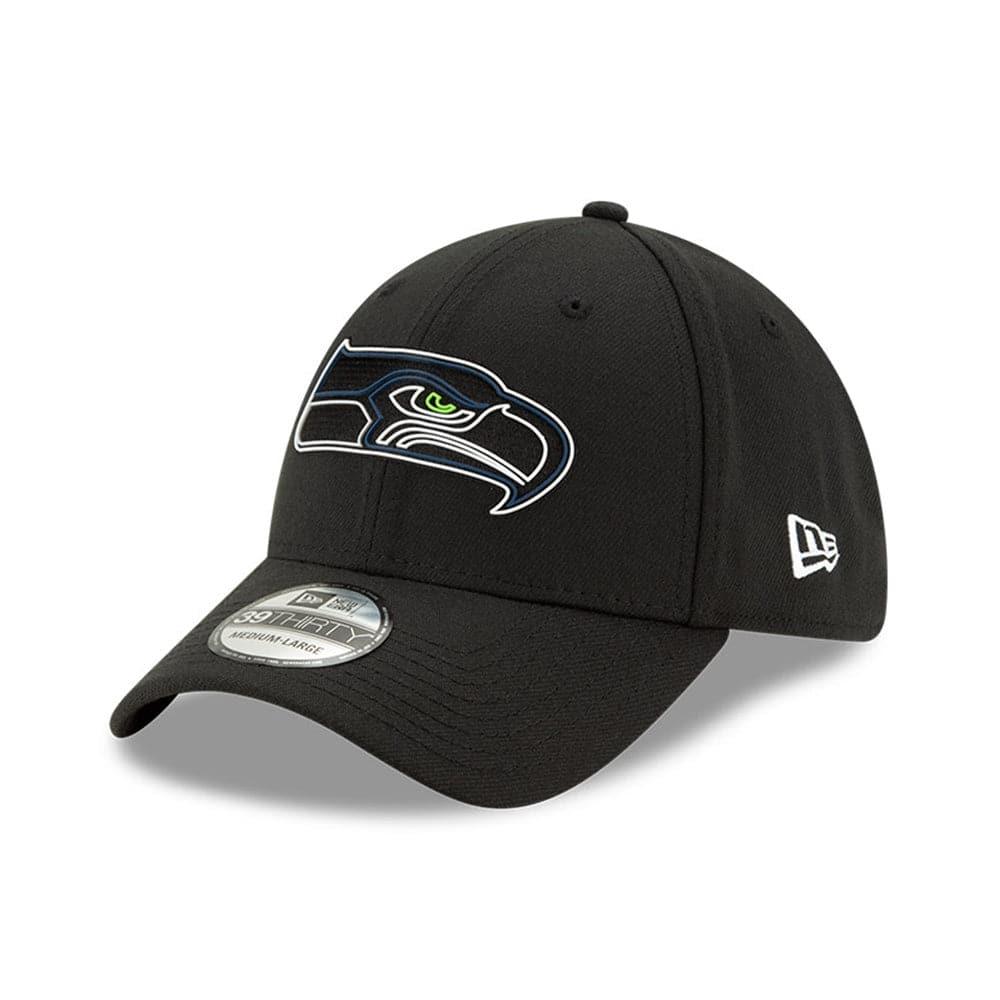 New Era Caps Seattle Seahawks New Era NFL 2020 Draft 39THIRTY Flex Fit Curve Hat - Black